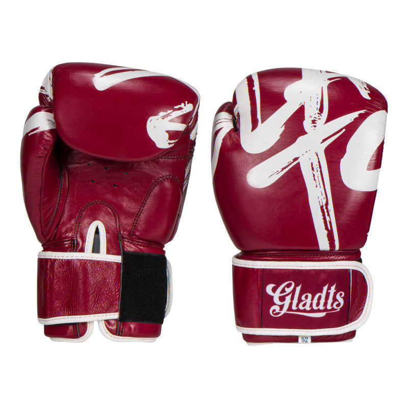GLADTS boxing gloves in bordeaux red