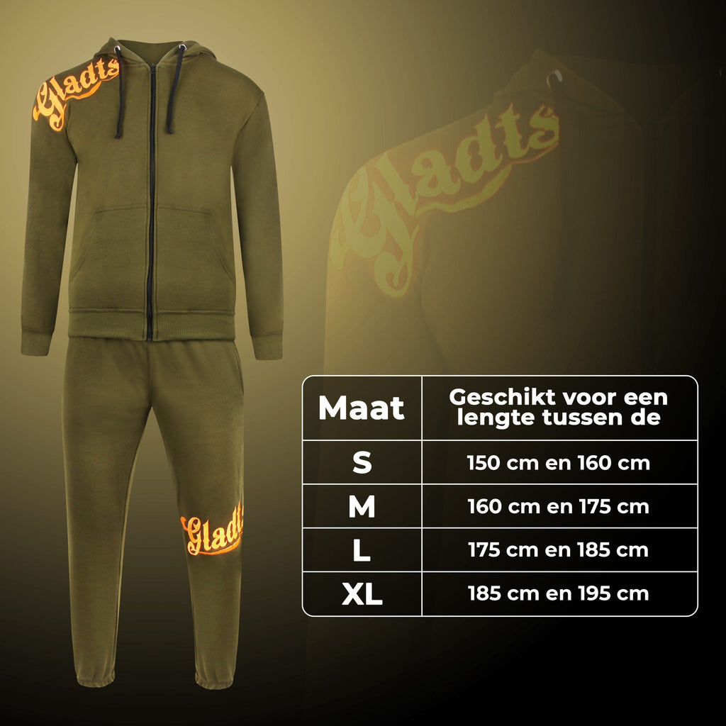 Gladts joggingspak Army Green