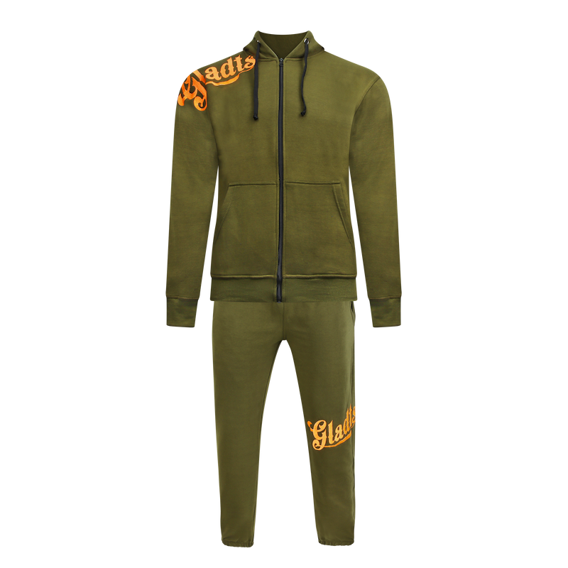 Gladts joggingspak Army Green