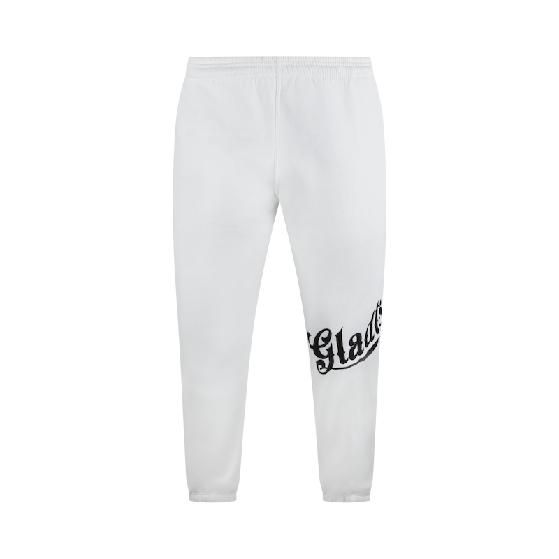 Gladts joggingspak wit met hoody