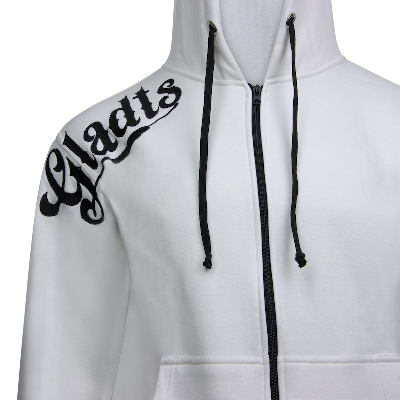 Gladts joggingspak wit met hoody
