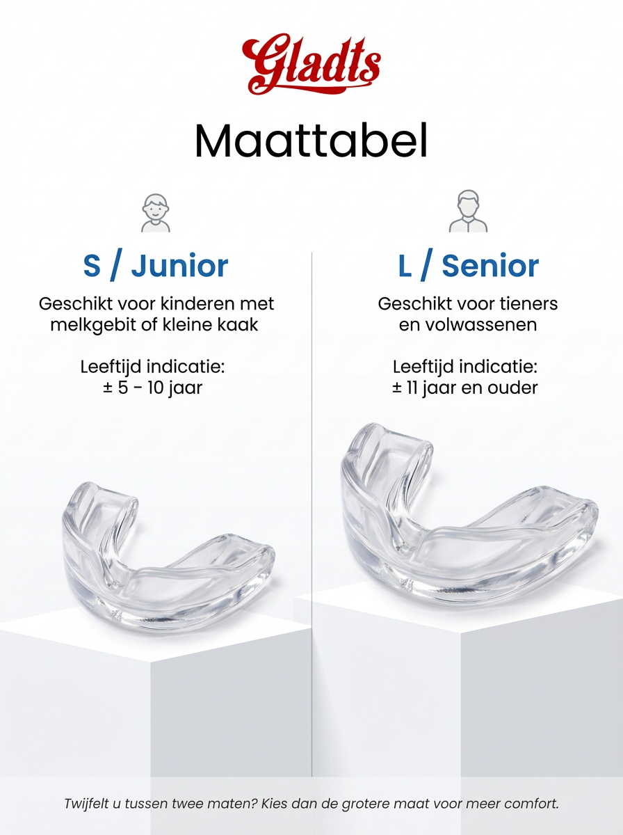 Gladts Gebitsbeschermer en opbergdoosje vechtsport-boksen-kickboksen-hockey-rugby en alle andere sporten