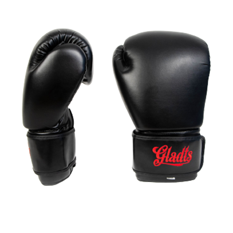 GLADTS kickboks starterset: Classic Red bokshandschoenen in zwart en rood
